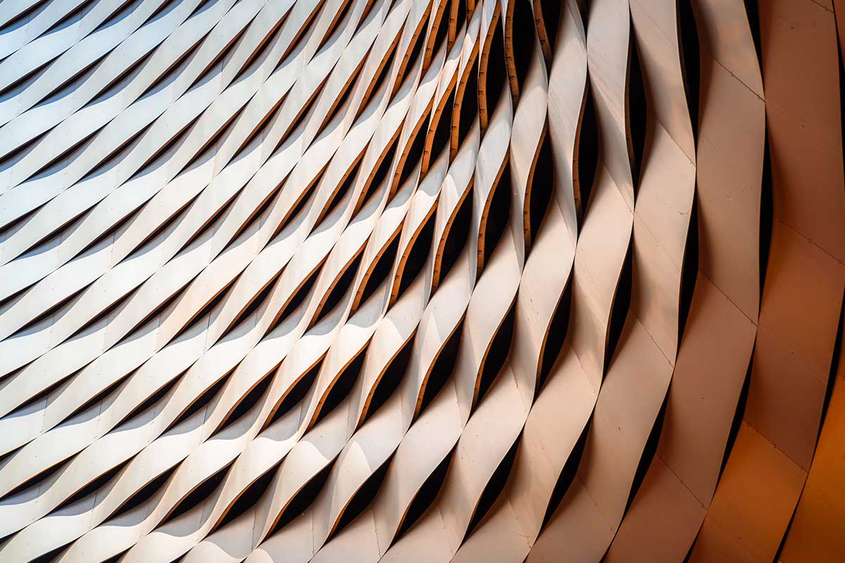 Abstraktní pohled na štíš moderní budovy